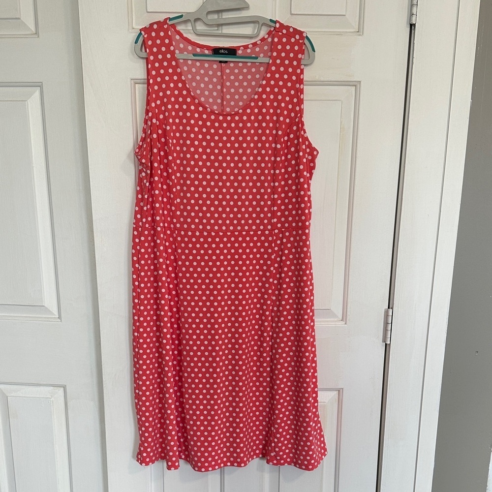 Ellos coral polka dot dress size 18/20 women’s